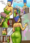  breasts comic cosplay curvy dress marge_simpson the_gift the_simpsons yellow_skin zarx_(artist) 