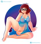  breasts erect_nipples glasses gorgy93 lingerie scooby-doo see-through shaved_pussy thighs velma_dinkley 