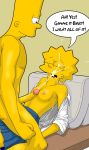 bart_simpson breasts brother_and_sister cum cum_on_face erect_nipples erect_penis evilweazel_(artist) incest lisa_simpson orgasm paizuri skirt the_simpsons topless yellow_skin
