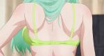  anime ayame_omoi backview bra dogeza_de_tanondemita ecchi gif green_bra green_hair rear_view undressing upper_body 