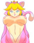  big_breasts breasts cat_girl princess_peach super_mario_bros. tail 