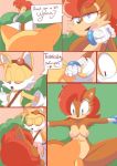  ass bent_over breasts comic cum cumshot furry knuckles_the_echidna licking miles_&quot;tails&quot;_prower nude outdoor pussy sally_acorn sega sex sonic_the_hedgehog sucking threesome 