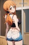 1girl ai_generated ass big_ass female_only jeans karmino nami nami_(one_piece) one_piece orange_hair post-timeskip solo_female