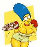  big_breasts erect_nipples marge_simpson the_simpsons thighs 