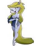  animaniacs anthro blonde breasts furry minerva_mink mink pose pubic_hair simple_background smile tail transparent_background 