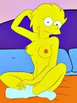  breasts lisa_simpson nipples nude socks the_simpsons yellow_skin 
