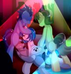  anal_penetration closed_eyes friendship_is_magic group_sex my_little_pony sex sucking vinyl_scratch_(mlp) 