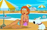  breasts brian_griffin family_guy lois_griffin nipples panties 
