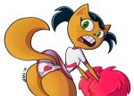  anthro ass big_ass big_hips cat cheerleader dat_ass feline frilly_panties furry kitty_katswell nickelodeon panties pantyshot pompoms printed_panties simple_background t.u.f.f._puppy tail transparent_background 