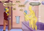 adultery age_difference anal anal_penetration audience bart_simpson blue_hair caught cougar glasses kogeikun luann_van_houten shower tagme the_simpsons voyeur yellow_skin