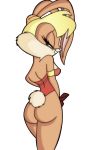  anthro ass ass backshot blonde bottomless dat_ass furry lola_bunny looney_tunes mammal rabbit simple_background smile space_jam suggestive tail transparent_background 