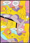  bart_simpson big_breasts breasts comic croc_(artist) cum hair maude_flanders milf old_and_young the_simpsons yellow_skin 