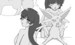  2_girls blush futanari human/pokemon monochrome norza_(artist) sabrina_(pokemon) sex sketch 