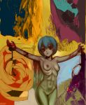  abs blood breasts crucifixion muscle neon_genesis_evangelion nude pussy rei_ayanami skinny upon_thou_fair_cat 