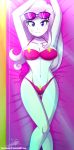 1girl bikini cleavage female female_human female_only fleur_de_lis_(mlp) friendship_is_magic human humanized looking_at_viewer lying lying_on_back mostly_nude my_little_pony solo_female sunglasses swimsuit the-butch-x the-butcher-x thigh_gap