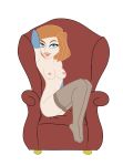  1girl ann_possible armpit disney female female_only juvmc_(artist) kim_possible nude orange_hair stockings white_background 