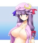  bad_id breasts female highres huge_breasts patchouli_knowledge shimanaka_arihito solo touhou 