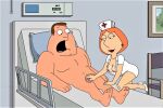  blackzacek breasts erect_nipples family_guy hospital joe_swanson lois_griffin nurse thighs 