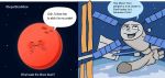  1girl 2015 aroused big_penis blush earth hashtag inanimate international_space_station living_machine male moon no_humans penis satellite space superbloodmoon 