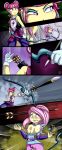 2girls bow_(weapon) breasts comic equestria_girls exposed_breasts fluttershy fluttershy_(mlp) friendship_is_magic multiple_girls my_little_pony older older_female ponut_joe sour_sweet tagme wardrobe_malfunction young_adult young_adult_female young_adult_woman