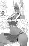  1boy 1girl alternate_costume big_breasts blush breasts bunny_girl cheerleader cheerleader_outfit cosplay embarrassed impossible_clothes long_hair my_hero_academia penis penis_in_pussy pom_poms pussy revealing_clothes usagiyama_rumi 