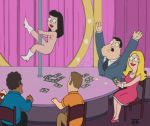  american_dad animated cowboy_boots francine_smith gif hayley_smith mostly_nude pole_dance pole_dancing stan_smith stripper_pole 
