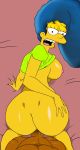 1girl anal big_ass big_penis carl_carlson cartoonreality cheating_wife dark-skinned_male dark_skin from_behind hair hand_on_ass interracial looking_back male marge_simpson milf ntr open_mouth penis sex shiny_skin the_simpsons yellow_skin
