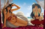  ahri bed big_breasts bikini breasts female_only goddess hot league_of_legends sona 