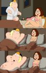 bed brother_and_sister chris_griffin cum cum_on_breasts cumstain dec14 edit family_guy gp375 implied_fellatio implied_incest inverted_nipples large_areolae lipstick lisalover meg_griffin nude one_innie one_outie striped