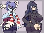 1girl ass ass_grab booty fujiweeb hex_maniac hex_maniac_(pokemon) huge_breasts lab_zero_games large_breasts leviathan_(skullgirls) pokemon round_ass sexually_suggestive sienna_contiello skullgirls squigly_(skullgirls) stitched_mouth suggestive thick_thighs zombie_girl