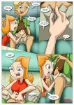  1girl candace_flynn comic helping_out_a_friend jeremy_johnson palcomix phineas_and_ferb tagme 
