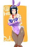 1girl animal_ears arm bangs bare_shoulders belly big_breasts black_hair blue_hair blush body_writing boruto:_naruto_next_generations breasts bunny_costume bunny_ears bunny_suit bunny_tail bunnysuit cleavage closed_mouth dated detached_collar elbow eyebrows eyelashes female female_only fingers gigantic_breasts hair hands happy_birthday hime_cut hinata_hyuuga huge_breasts karakishi_youhei-dan knees lavender_eyes legs light_skin looking_at_viewer most_body mouth_closed naruto navel nipples pantyhose purple_eyes pussy short_hair shoulders solo stomach sunahara_wataru thick_thighs thighs violet_eyes