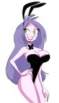  1girl big_breasts breasts bunny_girl cleavage disney herny madam_mim the_sword_in_the_stone white_background whore witch 