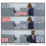 anthro clothing comic duo equine feline furry james_howard male mammal max_(james_howard) office suit