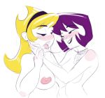  2girls blush cartoon_network crossover gaz herny invader_zim mandy multiple_girls nickelodeon open_mouth the_grim_adventures_of_billy_and_mandy tongue yuri 