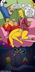 anal anal_sex bart_simpson big_breasts blue_hair breasts english_text hair homer_simpson incest kogeikun marge_simpson mother&#039;s_duty mother_and_son text the_simpsons yellow_skin