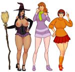  breasts corset daphne_blake dress halloween nipples pussy scooby-doo shoes skirt socks velma_dinkley witch 