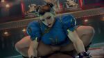 1boy 1girl animated bbc bottomless brown_hair brunette chun-li cowgirl_position curvy dark-skinned_male faceless_male fpsblyck interracial male_pov muscle muscular_female on_floor pov sound tagme thick_thighs vaginal vaginal_sex voluptuous webm