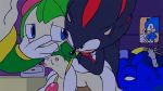 1girl adultery alien anthro blue_eyes breasts cosmo_the_seedrian cuckold gif hedgehog licking male male/female mammal miles_&quot;tails&quot;_prower nipples penetration pussy_juice red_eyes sega sex shadow_the_hedgehog slyredfox sonic_the_hedgehog sonic_x tongue tongue_out vaginal vaginal_penetration