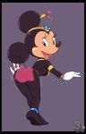  1girl ass disney looking_at_viewer looking_back minnie_mouse mouse pepipopo smile 