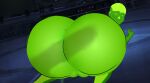  1girl green_ghost huge_ass invincible looking_back on_knees presenting_ass 