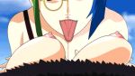  2girls big_breasts blue_hair breast_expansion breast_sucking breasts female female_only gif hair hentai huge_breasts large_breasts nipples yuri 