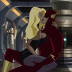  1boy 1girl big_breasts black_canary cheating cuckold dc_comics dcau drawn-hentai french_kissing gif handjob justice_league long_hair male male/female netorare sex sexy sexy_breasts stockings stroking_penis tagme the_flash 