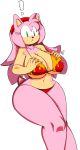  1girl amy_rose anthro big_breasts bigger_version_at_the_source breasts clothing dreamcastzx1 furry sega simple_background swimsuit video_games white_background 