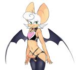 1girl alpha_channel anthro bigger_version_at_the_source choker crossdressing crossgender furry girly green_eyes male penis rouge_the_bat sega sparkydb thighhighs wide_hips wings 