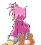  1girl amy_rose anthro ass breast claws feet furry howling palcomix pussy sega sideboob simple_background soles sonic sonic_the_hedgehog sonic_unleashed transparent_background video_games werehog 