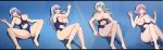  4girls after_sex aftersex areolae breasts breasts_out breasts_outside cum cum_in_pussy gakuen_de_jikan_yo_tomare glasses large_breasts lineup lying multiple_girls navel nipples on_back one-piece_swimsuit open_mouth rape screencap stitched swimsuit swimsuit_aside take_your_pick time_stop torn_clothes virgin 