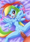  1boy 1girl breasts equestria_untamed friendship_is_magic my_little_pony nude penis_in_pussy rainbow_dash rainbow_dash_(mlp) sex spread_legs tagme vaginal vaginal_penetration wings 