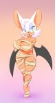  1girl 1girl 2015 anthro bat big_breasts blue_eyes breasts cleavage clothed clothing furry looking_at_viewer mammal nitro rouge_the_bat sega simple_background skimpy smile 