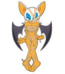 1girl anthro bandages bat breasts cleavage furry halloween mummy rouge_the_bat sega simple_background sonic sonic_the_hedgehog transparent_background unknown_artist video_games wings